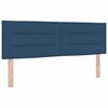 vidaXL Boxspringbett mit Matratze mit Kopfteil Blau 190 x 140 cm Stoff