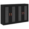 vidaXL Wandschr&auml;nke 2 Stk. Schwarz Eichen-Optik 69,5 x 34 x 90 cm
