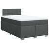 vidaXL Boxspringbett mit Matratze Dunkelgrau 120x200 cm Stoff