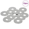vidaXL Unterlegscheiben 12 pcs Silber 12 x 12 x 1,2 cm Eisen