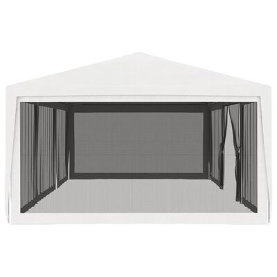 vidaXL Partyzelt mit 4 Netz-Seitenwänden 4 x 9 m Weiß