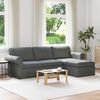 vidaXL Sofa Dunkelgrau 215 x 138 x 80 cm Stoff