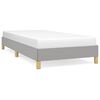 vidaXL Bettgestell ohne Matratze Hellgrau 90x200 cm Stoff