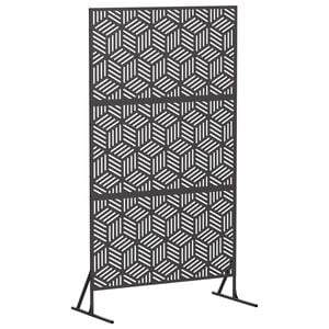 vidaXL Sichtschutz 100 x 50 x 180 cm Stahl Schwarz