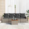 vidaXL Garten-Sofa-Set 5 pcs Grau