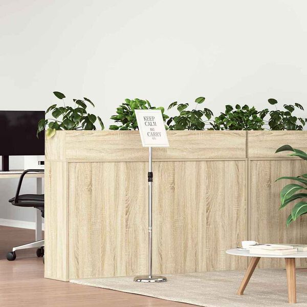 vidaXL Messest&auml;nde Silber 25 x 25 x 125 cm Aluminium