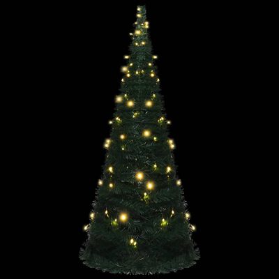 vidaXL Künstlicher Pop-Up-Weihnachtsbaum mit LED Grün 210 cm