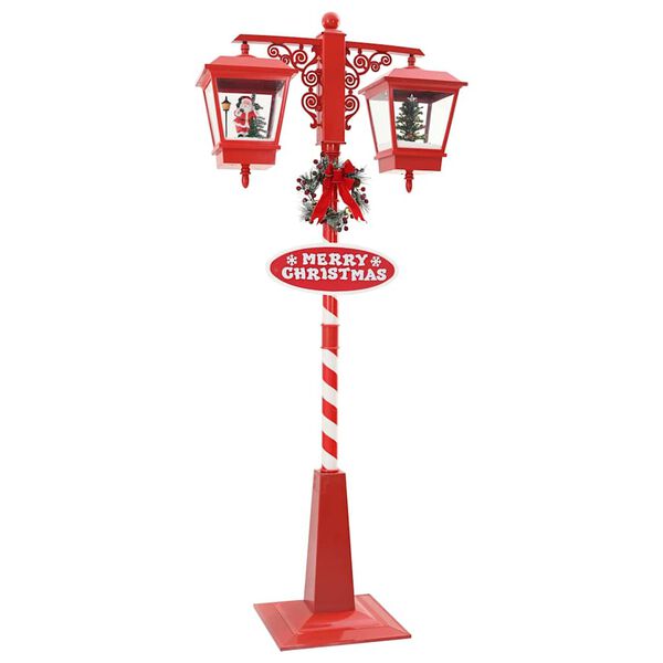 vidaXL Weihnachtsstra&szlig;enlampe mit 2 Laternen Rot 40,5 x 80 x 188 cm
