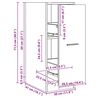 vidaXL Apothekerschrank Artisan-Eiche 30x41x77,5 cm Holzwerkstoff