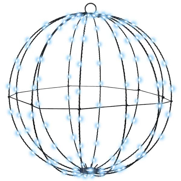 vidaXL Ball mit 120 LEDs Kaltwei&szlig; 40,5 x 40,5 x 42 cm Metall