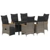 vidaXL Garten Essgruppe 7 stk. Grau Poly-Rattan