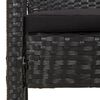 vidaXL Gartenbank mit Kissen Schwarz 105 cm Poly Rattan
