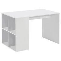 FMD Schreibtisch mit Regal 117×73×75 cm Weiß
