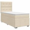 vidaXL Boxspringbett mit Matratze mit Kopfteil Creme 80 x 200 cm Stoff