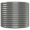 vidaXL Hochbeet Grau 554x100x68 cm Pulverbeschichteter Stahl