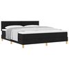 vidaXL Boxspringbett mit Matratze Schwarz 180 x 200 cm Stoff