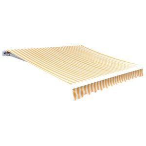 vidaXL Ersatzstoff f&uuml;r Markise Gelb und Wei&szlig; 300x250 cm Polyester