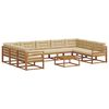 vidaXL Outdoor-Sofagarnitur mit Kissen 10 pcs Natur und Beige