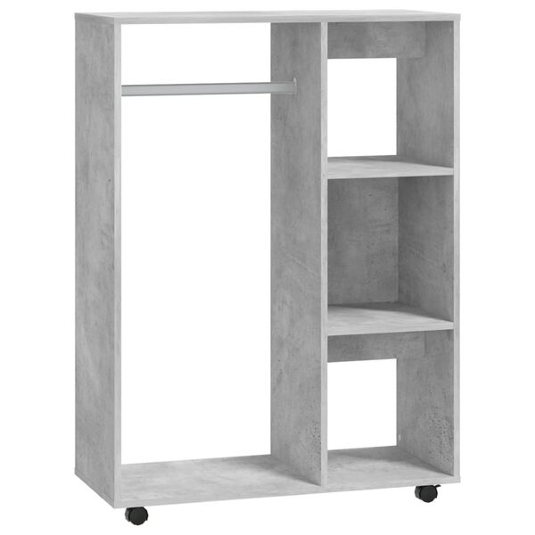 vidaXL Kleiderschrank Betongrau 80x40x110 cm Holzwerkstoff