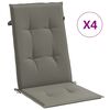 vidaXL Hochlehner-Auflagen 4 Stk. Melange Dunkelgrau 120x50x4 cm Stoff
