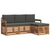 vidaXL Outdoor-Sofagarnitur 4 stk. Natur und Anthrazit