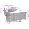 vidaXL 6-tlg. Garten-Sofagarnitur mit Kissen Beige Poly Rattan