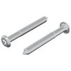 vidaXL Schraube 2 pcs Silber M6 x 50 mm Stahl