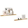 vidaXL Wandregal mit Regal 2 pcs Beige 100 x 9 x 3 cm Holzwerkstoff