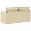 vidaXL Sofa Creme Gesamtabmessungen: 156 x 82 x 85 cm (B x T x H) Samt