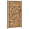 vidaXL Gartentor 100x200 cm Verwitterungsstahl Flammendesign