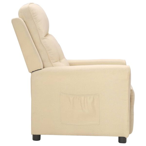 vidaXL Aufstehsessel Creme Stoff