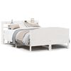 vidaXL Massivholzbett ohne Matratze Wei&szlig; 160x200 Kiefernholz