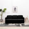 vidaXL Modulares 3-Sitzer-Schlafsofa Schwarz Stoff