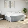 vidaXL Boxspringbett mit Matratze Hellgrau 180x200 cm Stoff