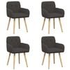 vidaXL Esszimmerst&uuml;hle 4 Stk. Boucl&eacute; Dunkelgrau 59 x 57 x 85 cm
