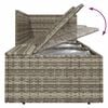 vidaXL 4-tlg. Garten-Lounge-Set mit Kissen Grau Poly Rattan