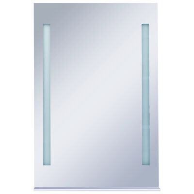 vidaXL Badezimmer-Wandspiegel mit LED und Ablage 60x80 cm