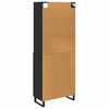 vidaXL Highboard Schwarz Eichen-Optik 69,5 x 34 x 180 cm Holzwerkstoff