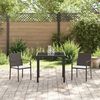vidaXL Garten Essgruppe 3 pcs Braun und Schwarz PE-Rattan