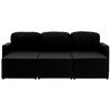 vidaXL Modulares 3-Sitzer-Schlafsofa Schwarz Stoff