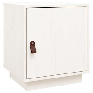 vidaXL Nachttisch Wei&szlig; 40x34x45 cm Massivholz Kiefer