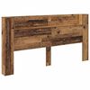 vidaXL Kopfteil mit Regal Altholz 200 x 15 x 103,5 cm Holzwerkstoff