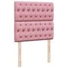 vidaXL Boxspringbett mit Matratze Rosa 80x200 cm Samt