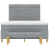 vidaXL Boxspringbett mit Matratze Hellgrau 140 x 190 cm Stoff