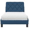 vidaXL Bett mit Matratze Blau 80x200 cm Stoff
