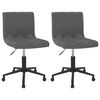 vidaXL Esszimmerst&uuml;hle 2 Stk. Drehbar Dunkelgrau Samt