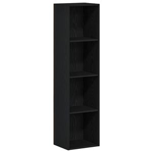 vidaXL | B&uuml;cherregal | Schwarz Eichen-Optik 36 x 30 x 143 cm Holzwerkstoff