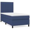 vidaXL Boxspringbett mit Matratze Blau 80x200 cm Stoff