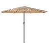 vidaXL Sonnenschirm mit LED und Stahlmast Braun 324x324x247 cm