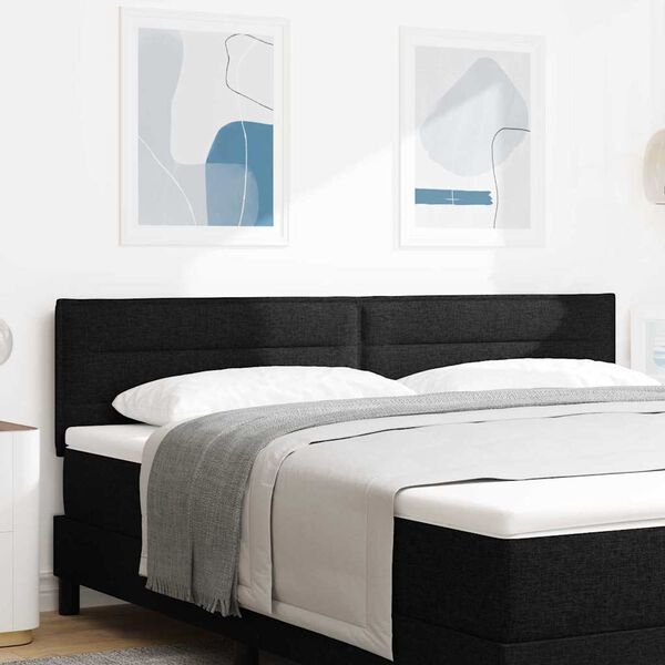 vidaXL Kopfteil mit Kopfteil Schwarz 180 cm Kunstleder